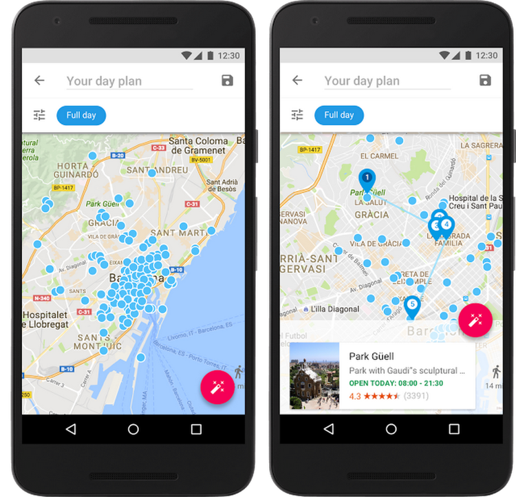 Planejar uma viagem App Guia de viagens Google Trips