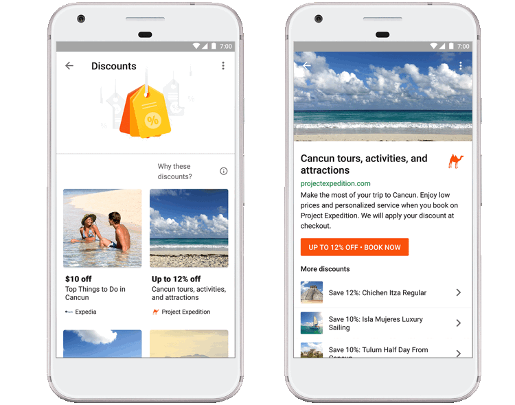 Planeje uma viagem O Google dá descontos em atrações