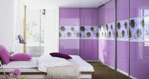 closet ideias para decoração de quarto roxo