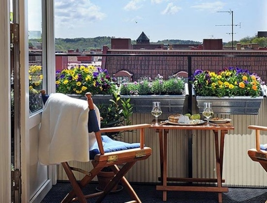 ideias varanda plantas no terraço vista flores