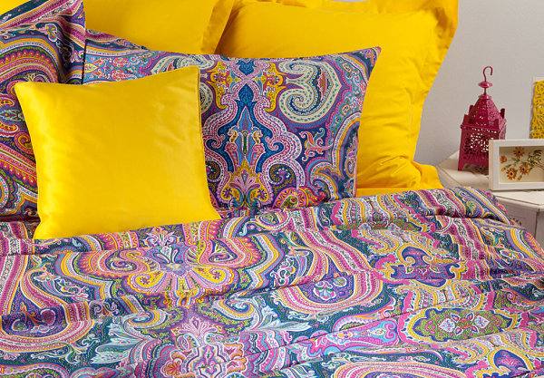 Roupa de cama colorida - Zara Home - amarelo paisley