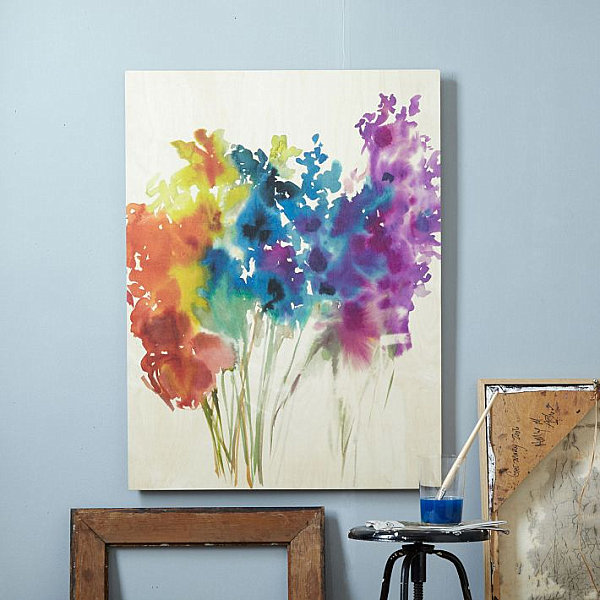 Imagens de aquarela Ideias para decoração de parede de verão West Elm