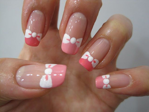 Summer-nail-design-pink-french-manicure-loops-diy