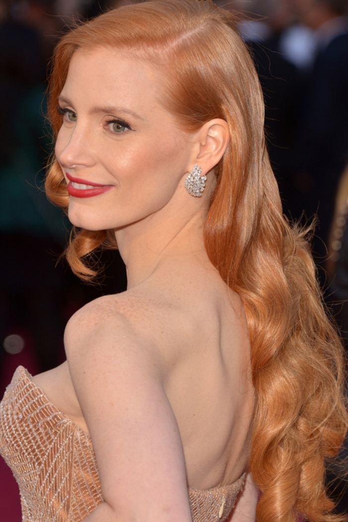 ruivo-loiro-cabelo-ondas-compridas-Jessica-Chastain