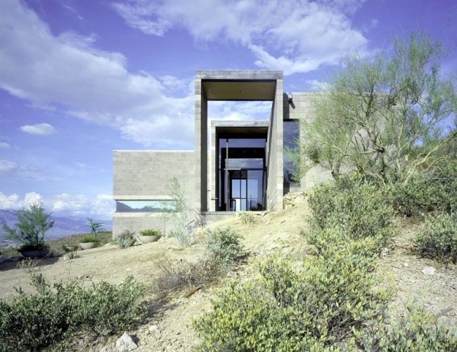 moderna casa sólida concreto deserto ibarra rosano arquitetos de design