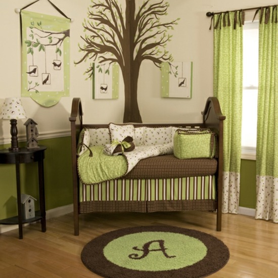 Quarto de bebê menino verde