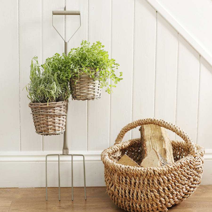 Cesta de vime de plantação Instruções simples decoração para casa acessórios para casa design de interiores