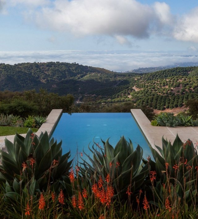 plantas exóticas bela paisagem vista casa dos sonhos califórnia