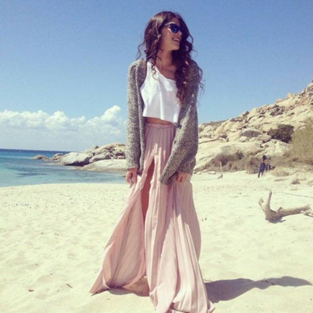 Óculos de sol Sand Beach Long Skirt Cor Pastel